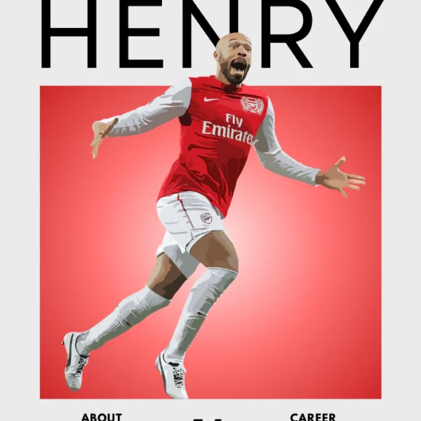Thierry Henry Poster - Iconic Arsenal Legend Print