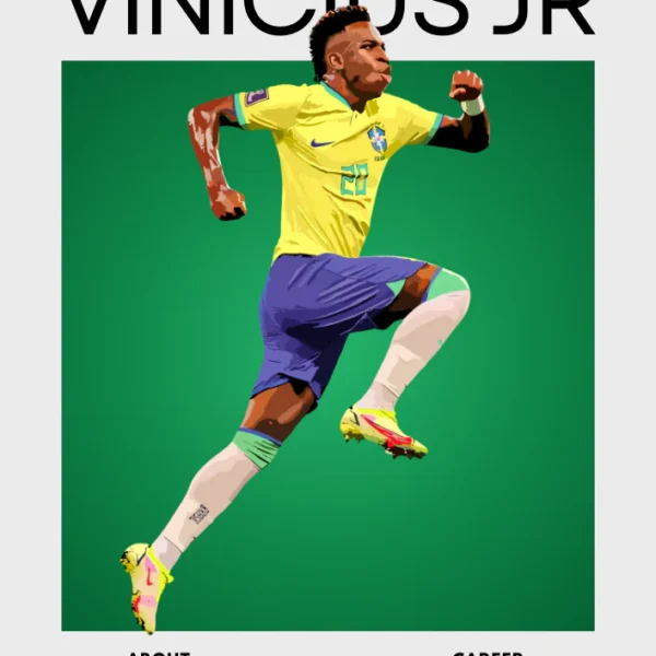 Vinícius Jr Poster - Dynamic Brazilian Winger Print