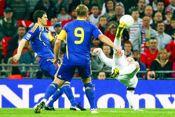 Wayne Rooney's acrobatic volley v Ukraine