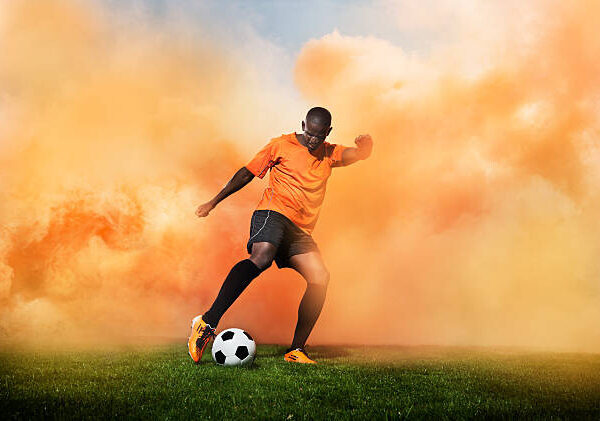 Orange Smoke — Stadium Action Poster
