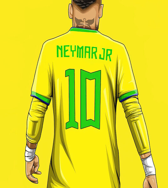 Neymar Jr — Brazil Jersey Illustration Poster