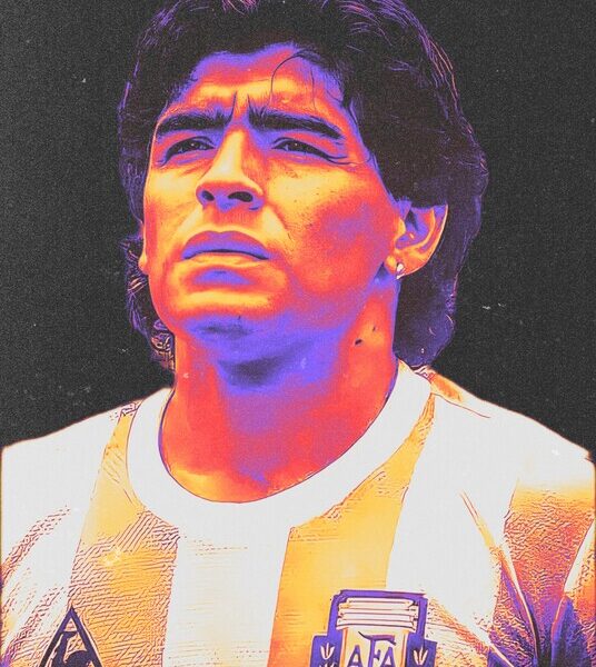 Maradona — Argentina Duotone Portrait Poster